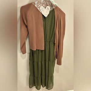 Brand new girls XL dress with cardigan